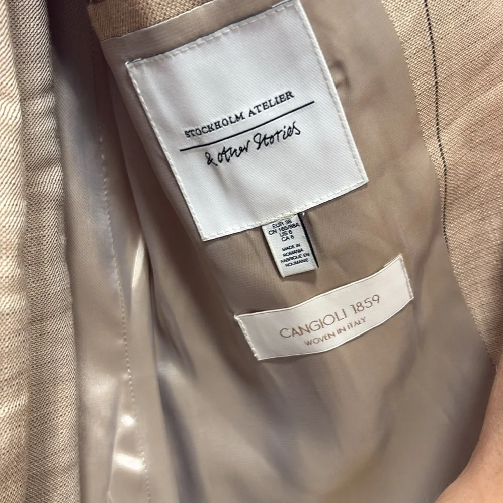 Tan Pinstripe vest and pants - Picture 3 of 6